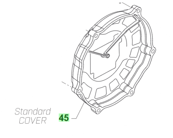 Kupplungsdeckel 250/300 4T open clutch F1. # 30403`