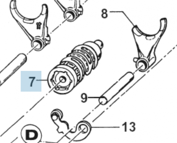 Schaltwalze.125 MX M09 CPL, # 33003;