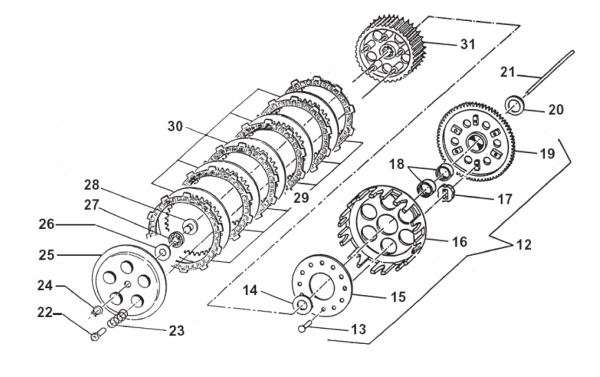 Druckstange Kupplung 125cc, # 35043`