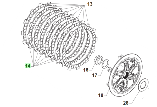 Kupplung Stahlscheibe Contotto  D. 132  SP. 1.2. # 35078`