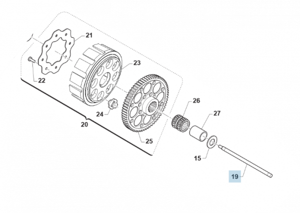 Druckstange Kupplung  250/300 IE M19, # 35503`