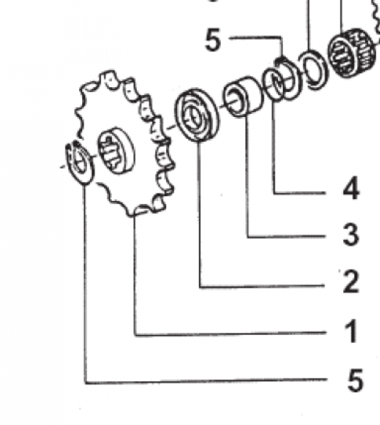 Ritzel Kette original TM Racing 250N - Z14, # F40933.