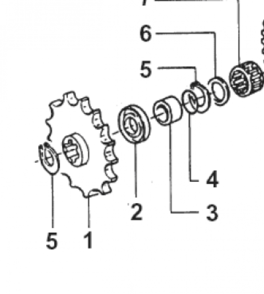 Ritzel original TM Racing  13 Z, 5/8x1/4 125 und 144ccm ab 1999, # 40026`