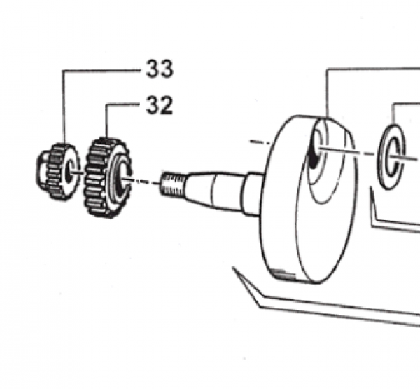 Zahnrad / Mutter Wasserpumpenantrieb, # 40203