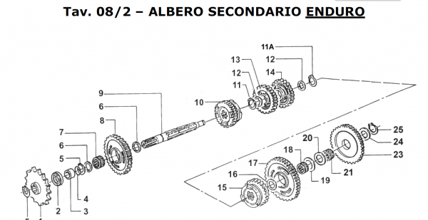 Zahnrad Sekundärwelle 6a Z 24 END 144CC,  # 40456`