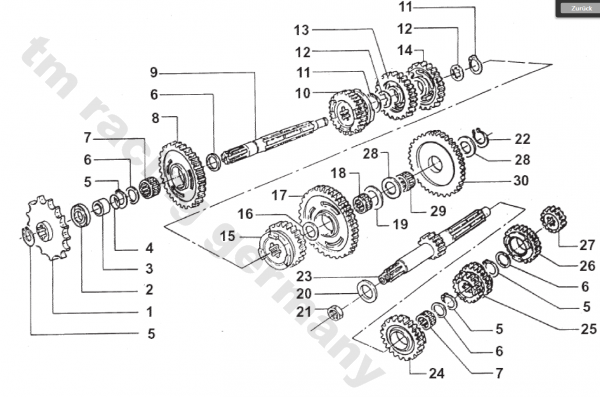 Zahnrad Sekundärwelle 6a Z 24 END, # 40522`