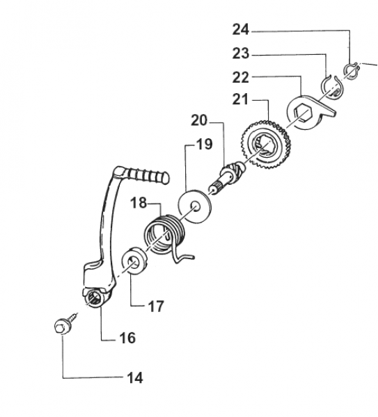 Kickstarter 85 /125/ 144cc ab mod 1999. # 43038´