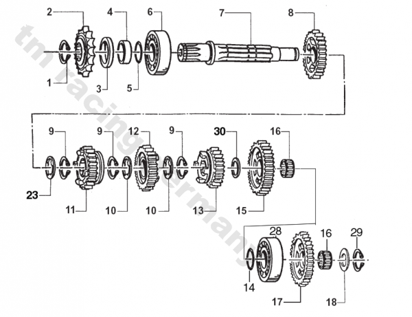 Anlaufscheibe Getriebe  20X29X1 , # 48252.