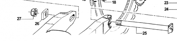 Hinterachsmutter, mod 2015, 32 SW. # 49123`