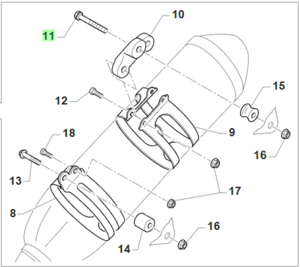 Schraube TE F/R 6X45 Ch.8. # 49361`