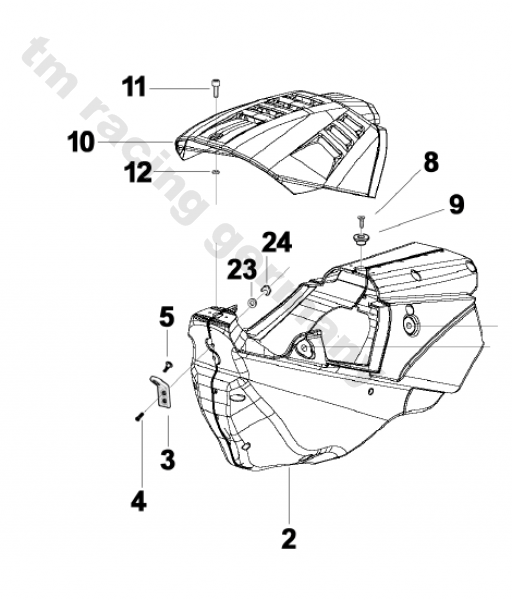 Befestigungsschraube Luftfilterabdeckung 4T ab 2015. # 49925`