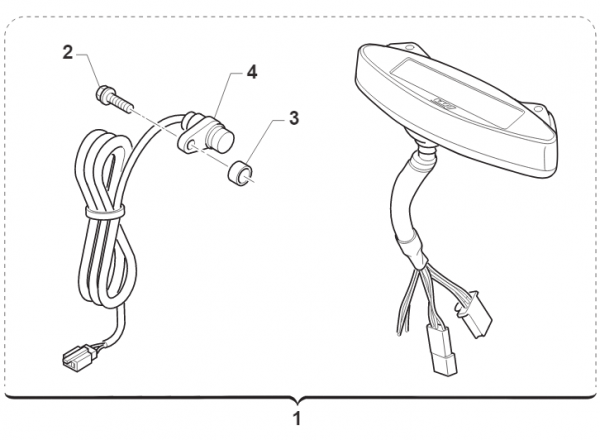 Sensor für Tacho mit Kabel 2012 bis 2021. # 64125.2`