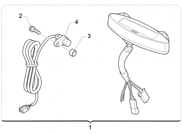 Sensor für Tacho mit Kabel 2012 bis 2021, # 64125.2`