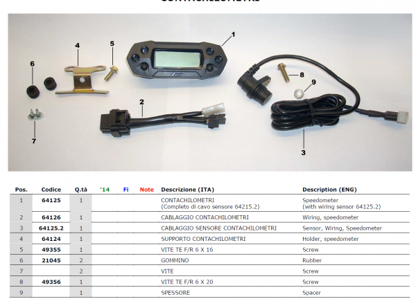 Adapterkabel Tachometer. # 64126`