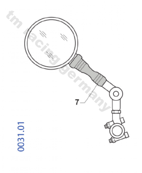 Klapp-Spiegel Enduro Supermoto. # 64200`