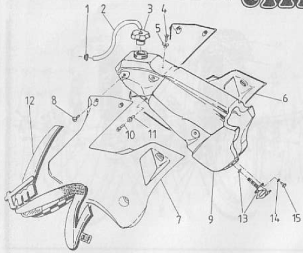 Deckel Verschluß Tank PLASTICA 94/97. # 65013`