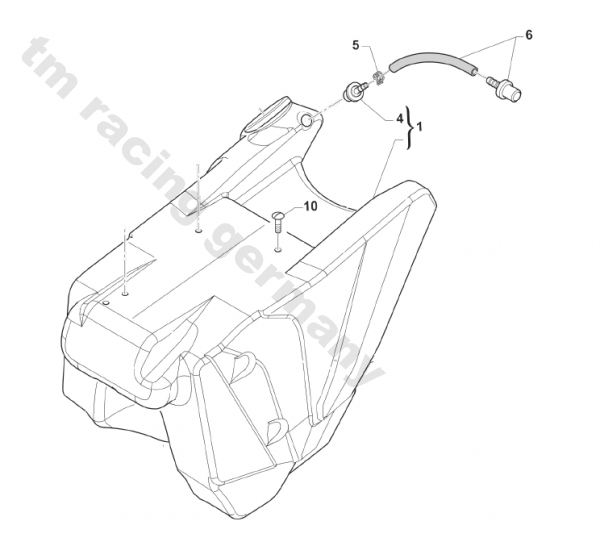 Entlüfternippel und Durchführungsgummi, Tank  4T M.15-, # 65035`