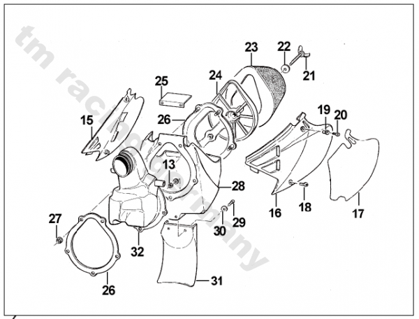 Basisplatte für Luftfilter  93/05 Metall, # 66013,