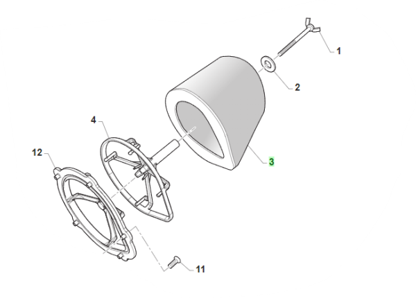 Luftfilter fertig geölt für TM Racing 2 Takt ab mod 2013, 4 Takt 2013/2014 KS. # 66061.