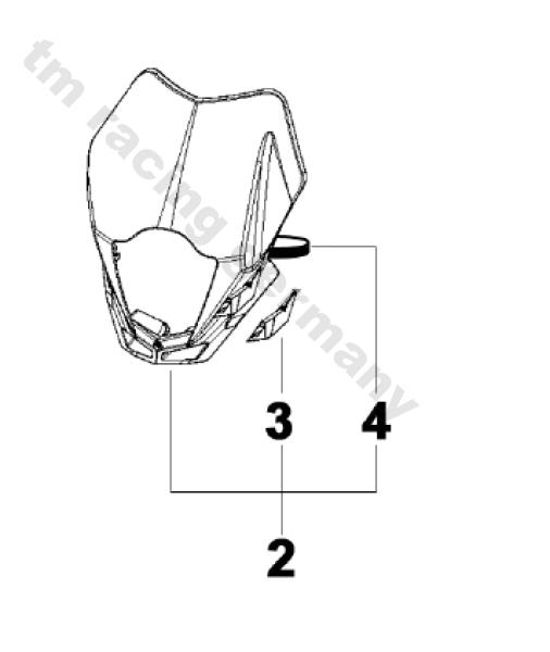 Befestigungsgummi für Lichtmaske 67043.12. # 67220.7`