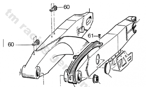 Bremsschlauchführung 67053, Artikel ist ersetzt durch # 67054.