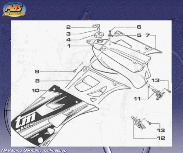 Kühlerverkleidung Luft 99/03 rechts blau # 67152 ,