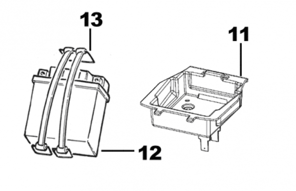 Batterieschale für mod 2008-, # 67184.