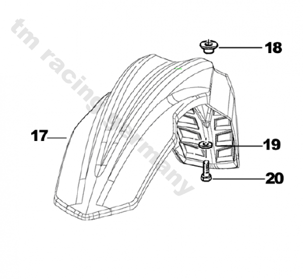 Kotflügel vorne weiß Supermoto mod 2008   ,# 67219.11`