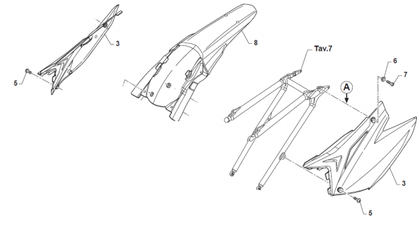 Startnummerntafel rechts und links 4T Twinpipe, # 67274.15`