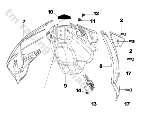 Kühlerflügel Junior ab 2013, links, # 67304`