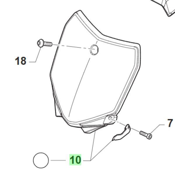 Startnummerschild vorne 85J 13/- weiss. # 67317`