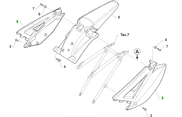 Startnummertafel hinten links und rechts 2013/2024 weiß, # 67322`