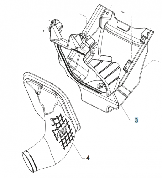Ansaugtrakt 2T 125 Vergaserversion, MY 22, # 67356,