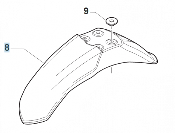 Kotfluegel vorne Junior SMX schwarz, # 67358.