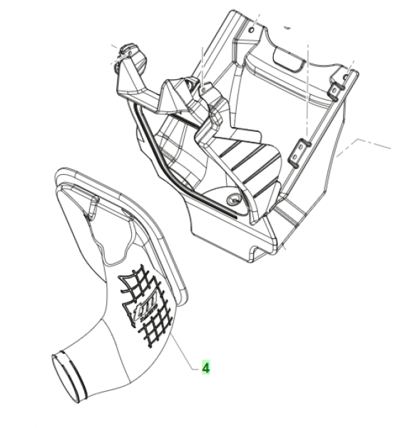 Verbindung Vergaser - Luftfiltergehaeuse 125 2T ES my 25, # 67412`