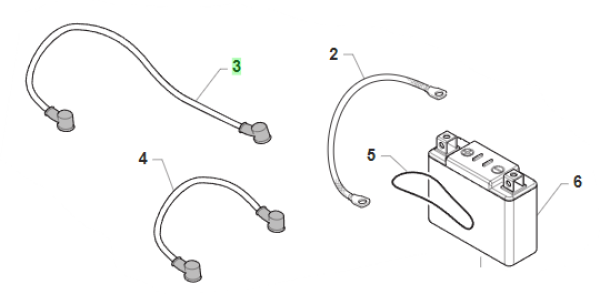Anschlusskabel 2T 250/300 ES BATTERIA MOD. 2019. # 68231`