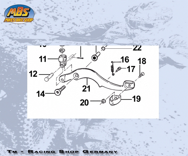 Bremspedal 80/125   M.2005