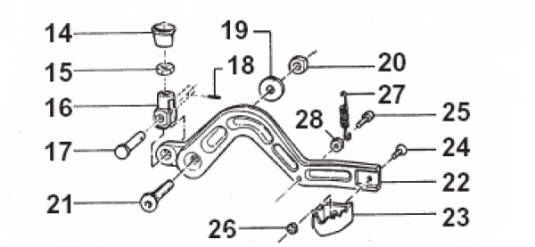 Fußbremshebel 80/125   M.95/04, # 69000.