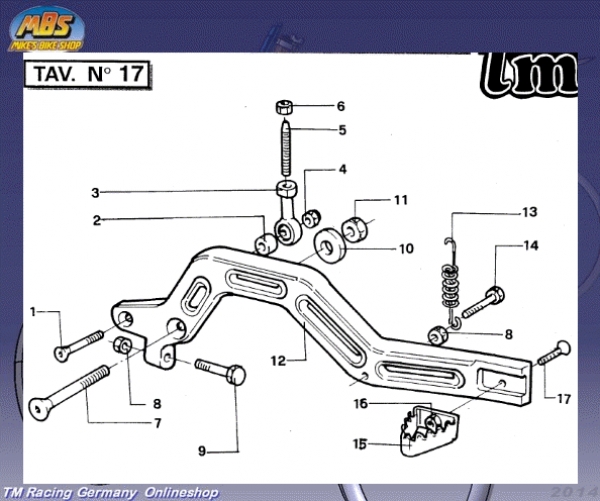 Fußbremshebel 80/125 MOD.94