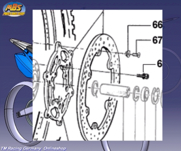 Buchse für Bremsscheibe vorne bis mod 2010.# 69029`