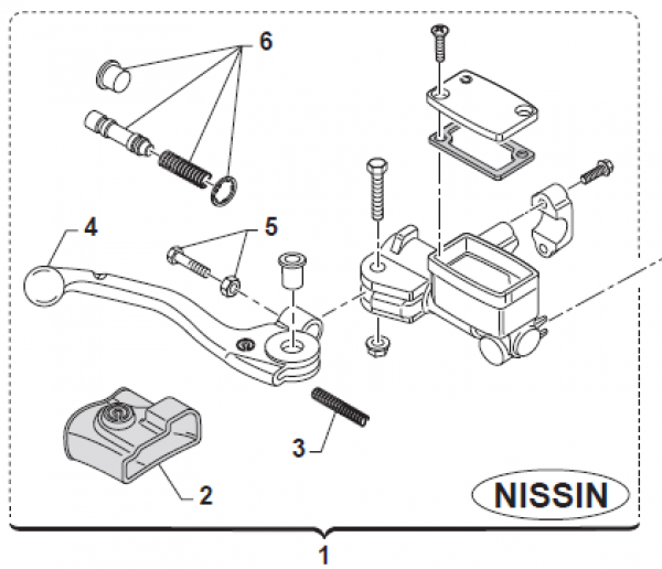 Handbremspumpe Nissin Modell 2001  , # 69073