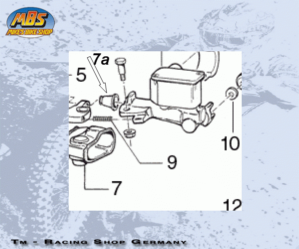 Gummiabdeckung Kolben Handbremspumpe Nissin ab mod 2001 , # 69077.