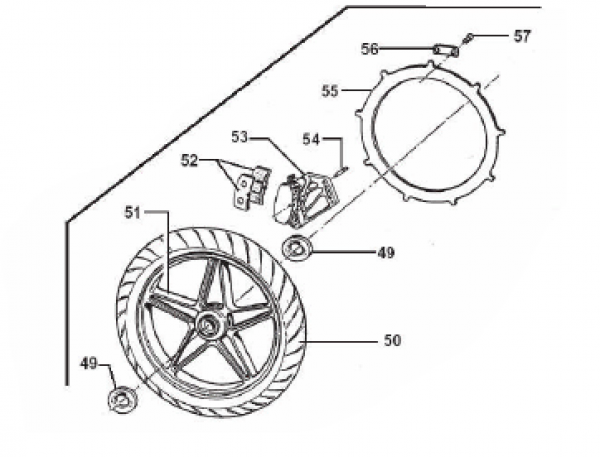 Bremsbeläge vorne SMM für 420mm Bremsring, # 69198.