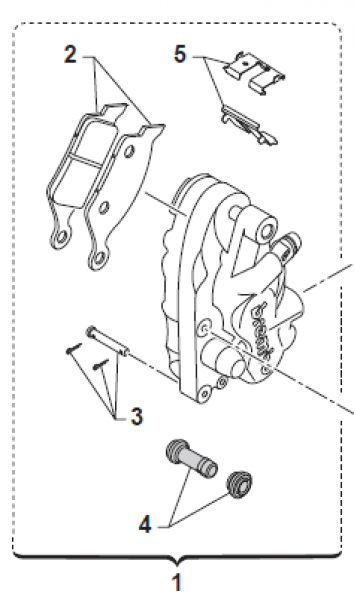 Bremssattel vorne, Brembo, für Kayabagabel, # 69222