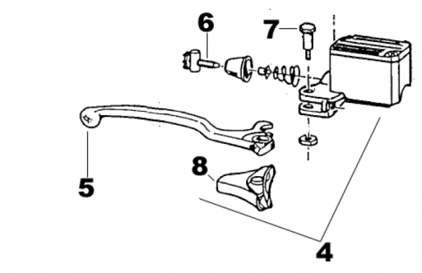 Handbremshebel TM Racing 85 junior bis 2017, Brembo