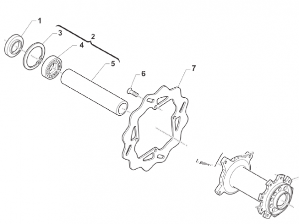 Bremsscheibe hinten Junior ab 2019 mit Mupogabel, # 69308, 