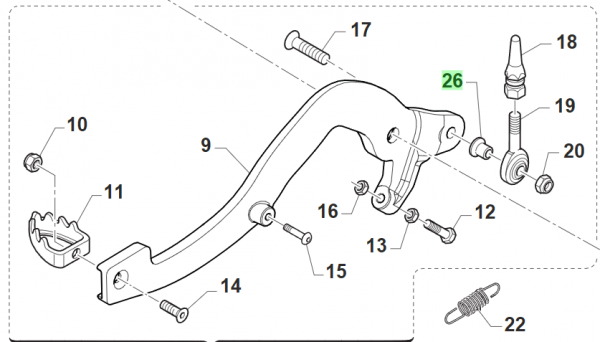 Distanzbuchse Uniball Bremspedal Jun`13, # 69245`