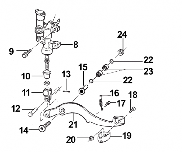 Fußbremshebel 250/300+4T mod. 08 , #69250.08