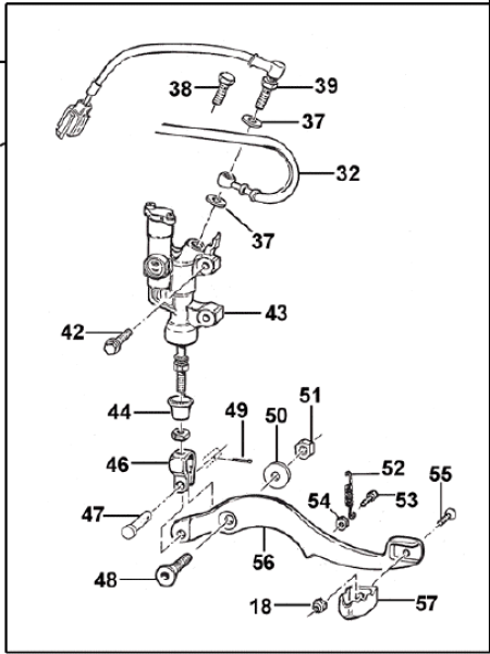 Bremspedal 250/300+4T 05/07, # 69250.05`