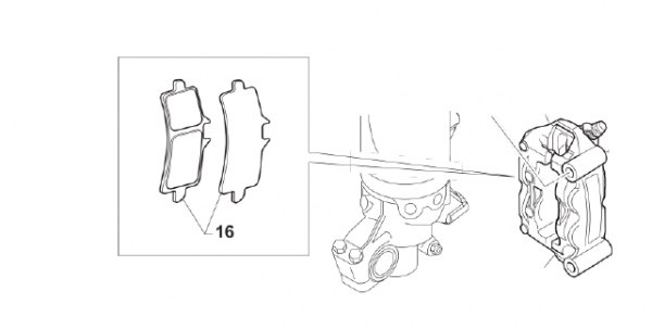 Bremsklötze vorne für Bremszange M4.30a, SMX. # 69266`
